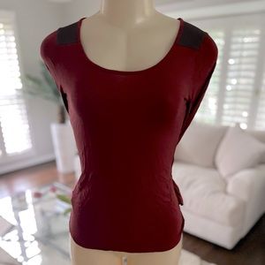 Burnt orange BCBG long sleeve cotton shirt